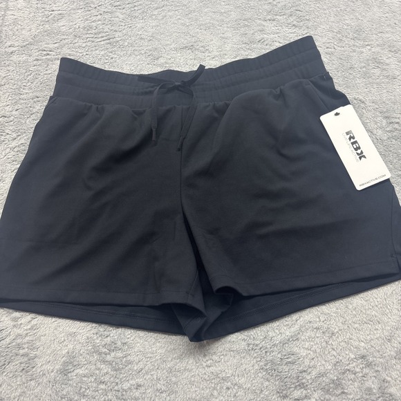 RBX Weekend Walking Short Black Women's Size L Peach Skin Soft Stretch Wicking - Picture 1 of 8